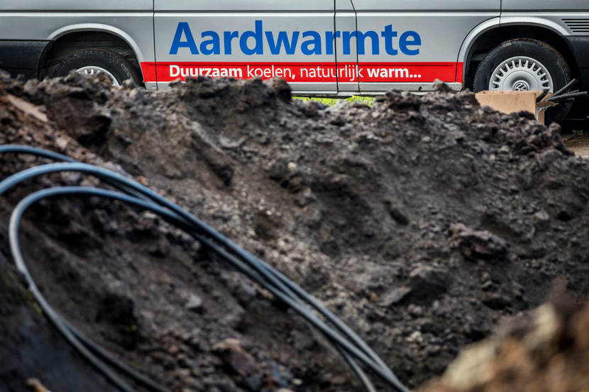 Aanleg van aardwarmte-installatie